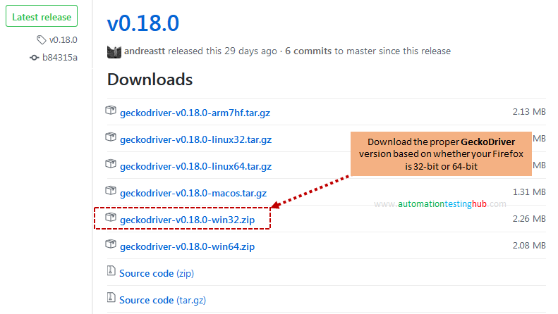 geckodriver download for windows 64 bit