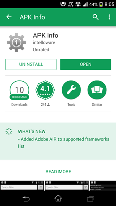 APK Info app installed 