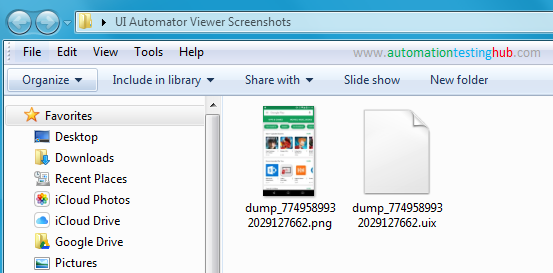 Screenshot and UiX file saved