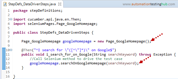 Pass data parameter to selenium code