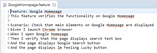 Cucumber feature file format without the plugin