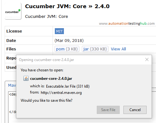 download jar file from maven repository