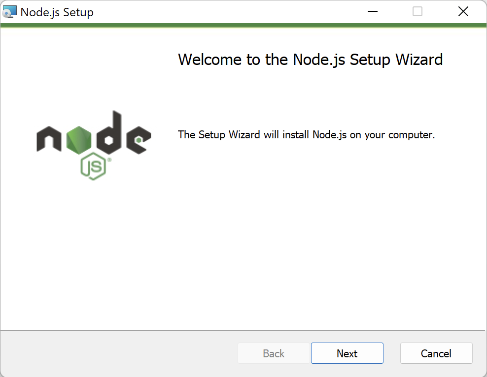 Download and Install Node.js - Installation Wizard