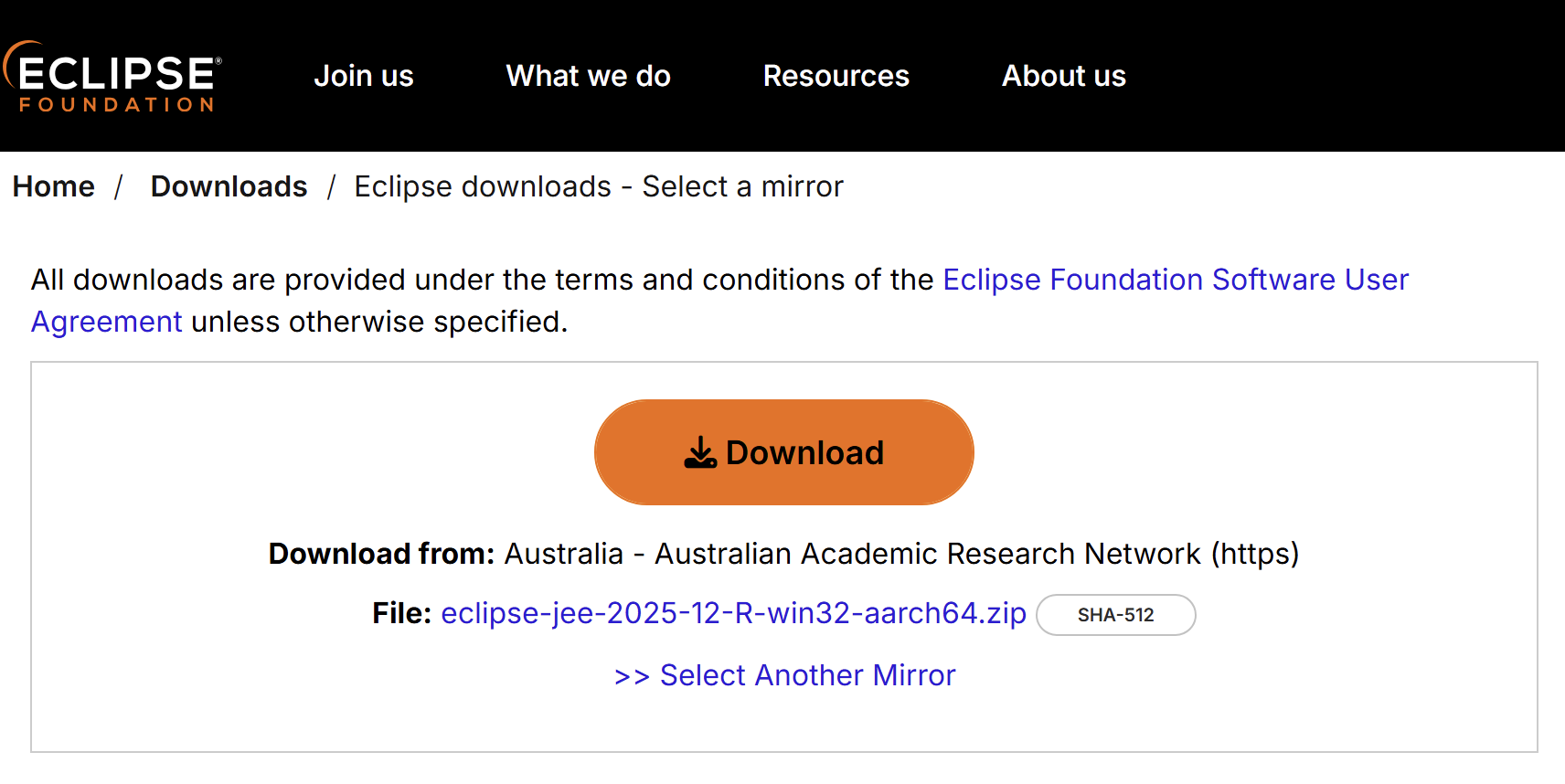 Download Eclipse for Java