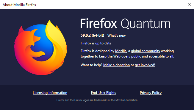 Check if Mozilla Firefox is 32-bit or 64-bit