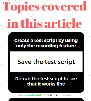 Selenium IDE First Test Script