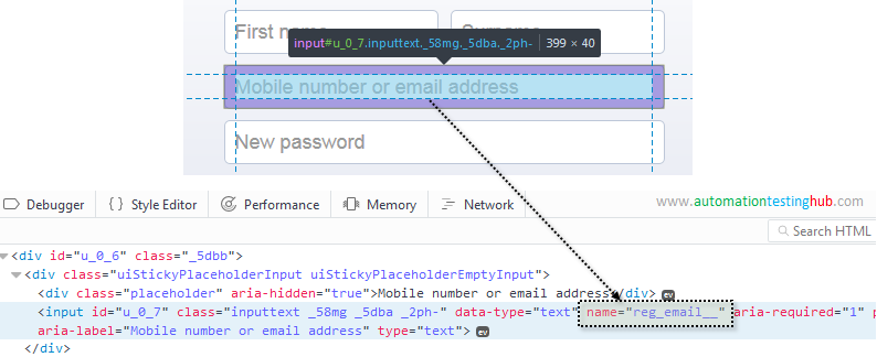 Name locator in Selenium IDE