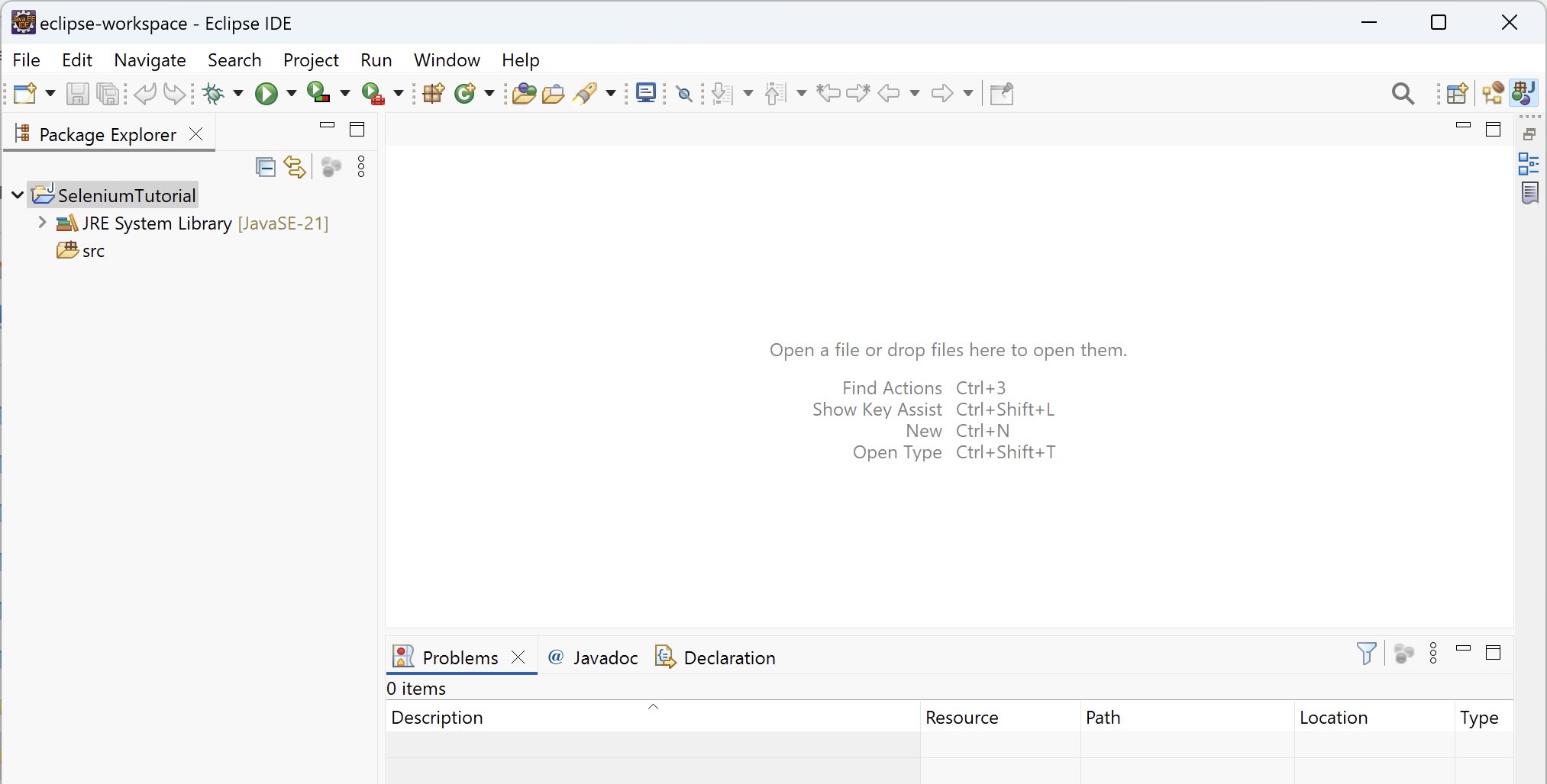 Selenium-tutorial-project-created-in-eclipse-ide