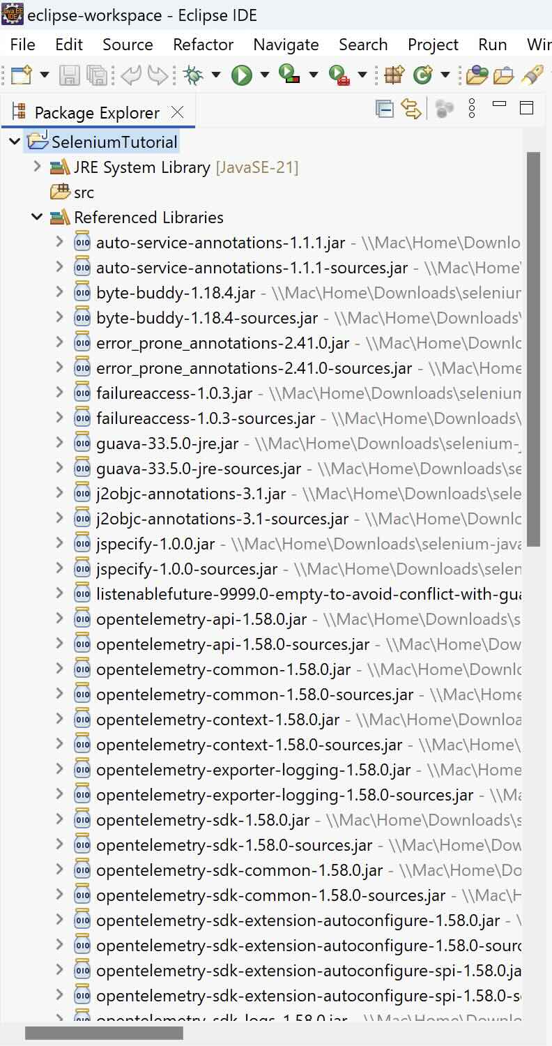 Referenced Libraries section