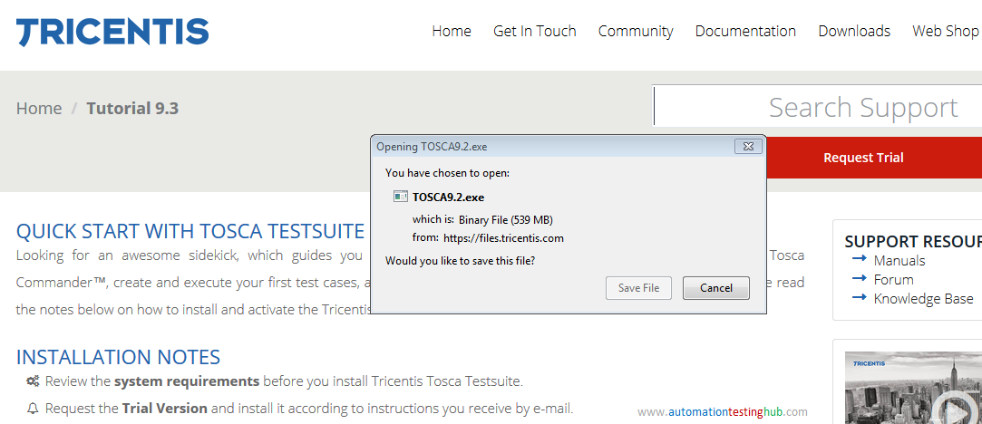Tosca Download - Save File