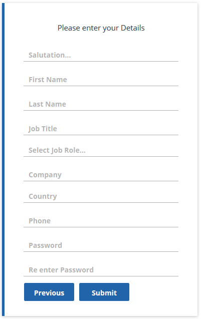 Tosca Trial Signup Form